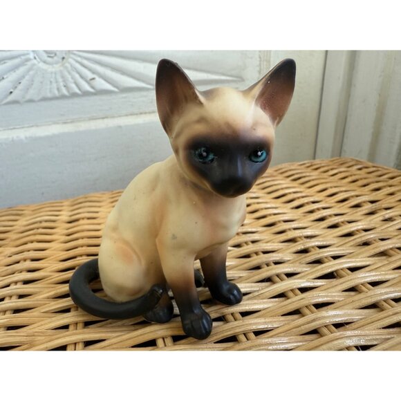 Vintage MCM Lefton Siamese Cat Kitty Figurine - Picture 6 of 9
